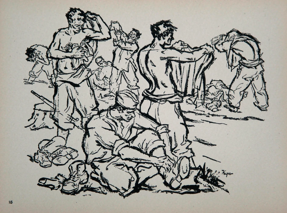 Mapa "Partizani (Pored vode)" 1946.