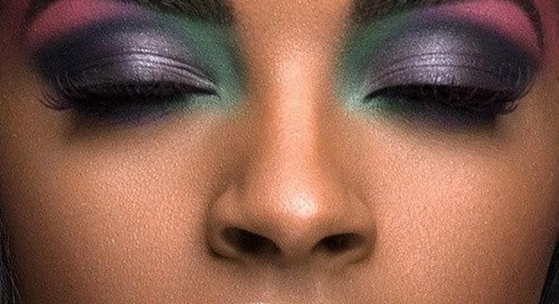 African woman with stunning makeup