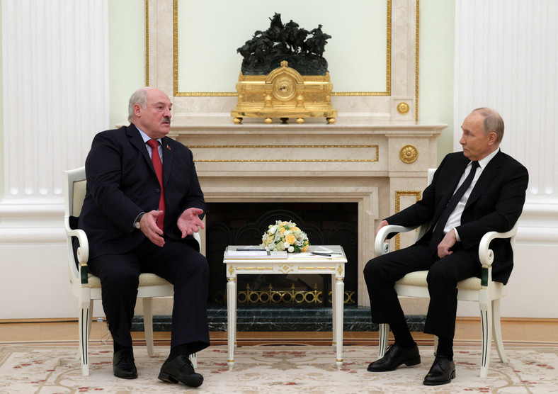 Aleksander Łukaszenko i Władimir Putin na spotkaniu w Moskwie, 11 kwietnia 2024 r.