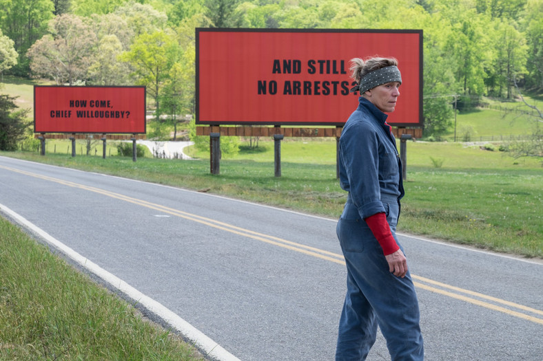 Frances McDormand w filmie "Trzy billboardy za Ebbing, Missouri"