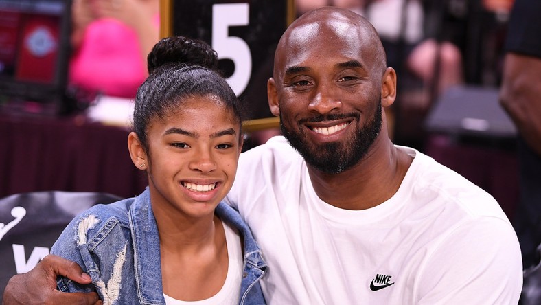 obe Bryant is pictured with his daughter Gianna at the WNBA All Star Game at Mandalay Bay Events Center in July 2019