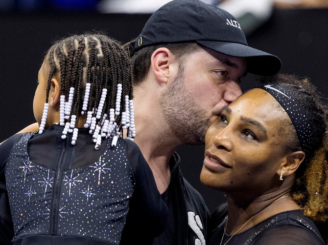 Serena Vilijams i Aleksis Ohanijan sa ćerkom Olimpijom