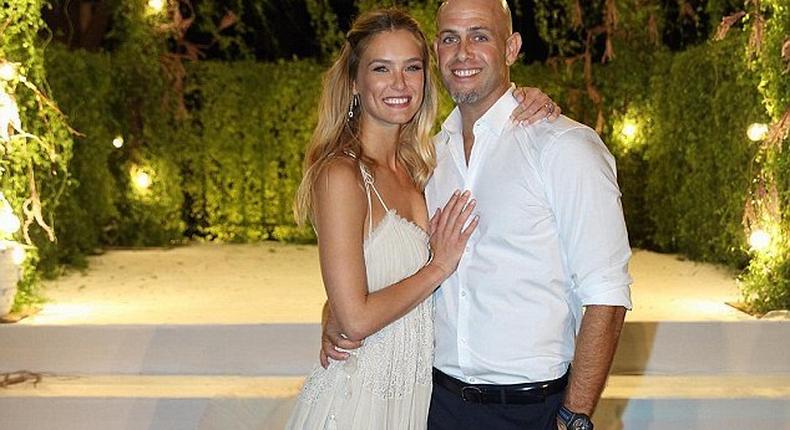 Bar Refaeli gave fans a glimpse of her big day by sharing an official photo of her posing with new husband right after tying the knot