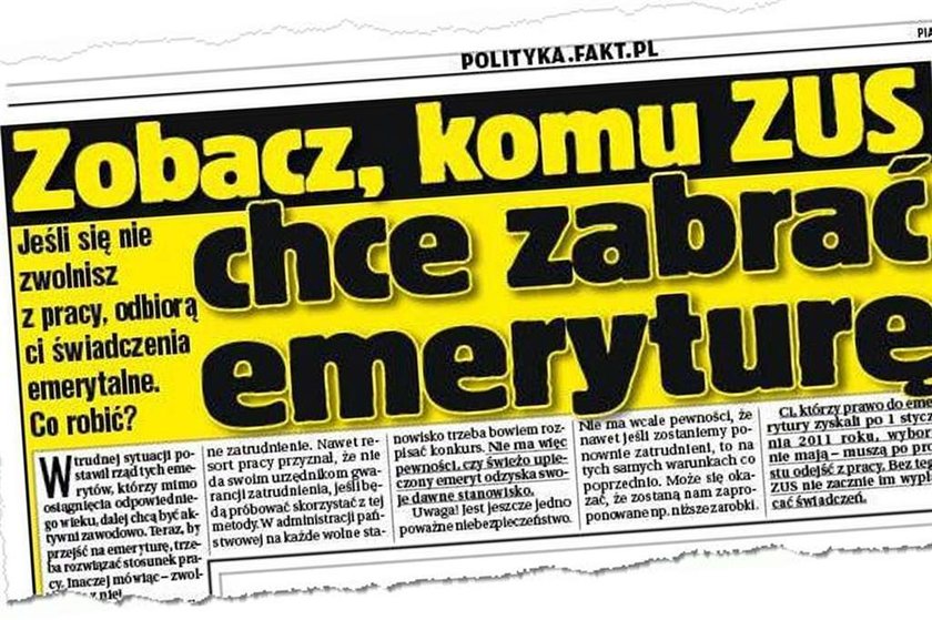 Zobacz, komu ZUS chce zabrać emeryturę