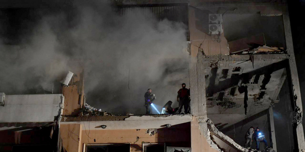 Skutki ataku izraelskiego drona w Bejrucie