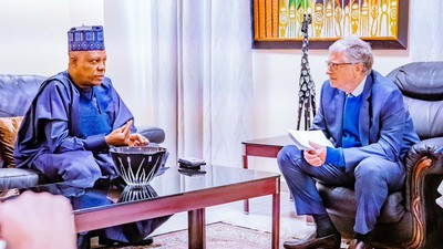 Vice President Kashim Shettima meets with Bill Gates, Co-founder of the Bill and Melinda Gates Foundation. [Presidency]