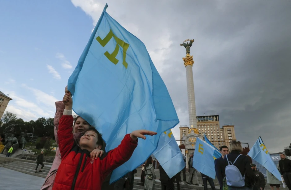 Krimski Tatari na komemoraciji u Kijevu u maju 2020. povodom 76 godišnjice nasilne deportacije Josifa Staljina