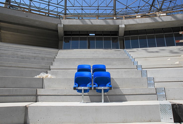 Przed modernizacją mecze na stadionie mogło oglądać jedynie 3000 widzów, po modernizacji nowy stadion pomieści 31 871 widzów. Na zdj. Zabrze. Budowa stadionu klubu sportowego ' Górnik Zabrze'.