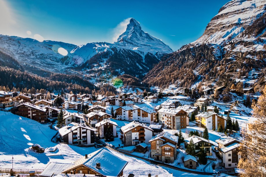 Zermatt u podnóża góry Matterhorn