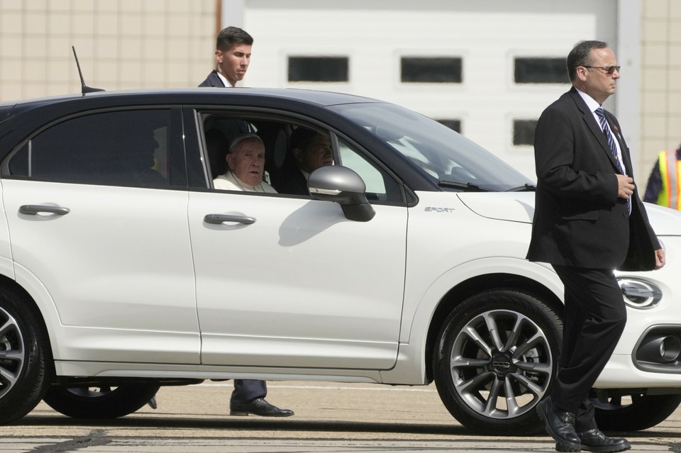 Ceremonia powitania papieża Franciszka w Kanadzie 