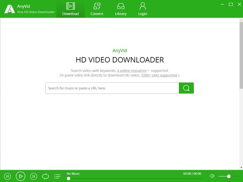 Filmy i muzyka z internetu za darmo - AmoyShare AnyVid 7.8.0 download