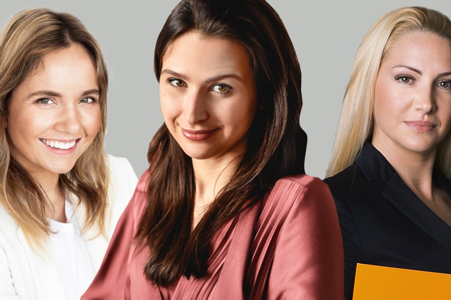 Na zdjęciu (od prawej) Joanna Tynor, prezes spółki gamingowej Drago Entertainment, Karolina Koszuta, członek zarządu Carbon Studio, oraz Joanna Ryglewicz, założycielka marki kosmetycznej Oio Lab