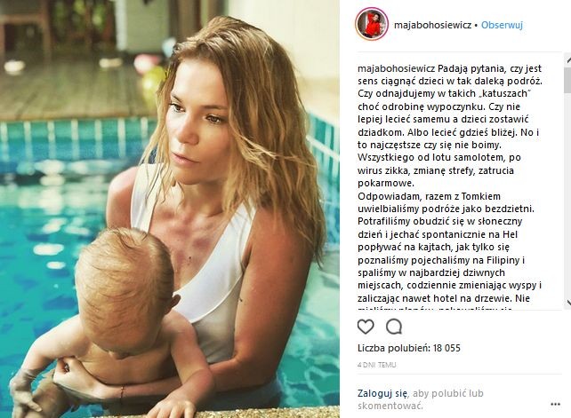 Maja Bohosiewicz z córką w Tajlandii