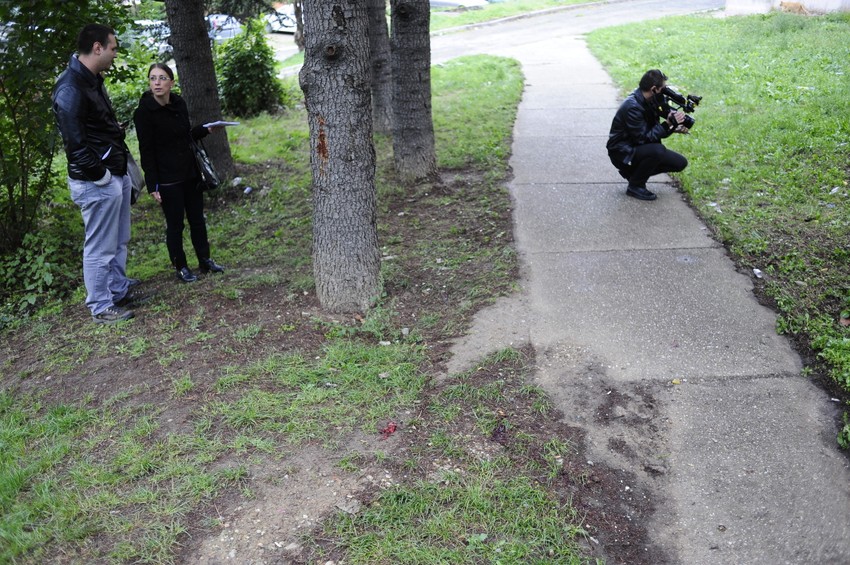 Mesto na kojem je ubijen Aleksandar Joksić Joksa (34), vođa Partizanove grupe "Jang bojs"