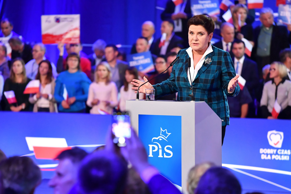 Beata Szydło podczas konwencji PiS w 2019 r.