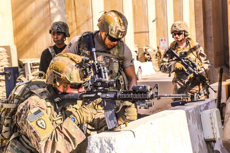 US soldiers during a drill (AFP)