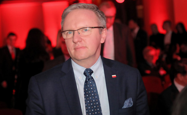 Warszawa, 05.02.2020. Szef Gabinetu Prezydenta RP Krzysztof Szczerski podczas gali Człowiek Wolności tygodnika Sieci, 5 bm. w hotelu Marriott w Warszawie. (sko) PAP/Wojciech Olkuśnik