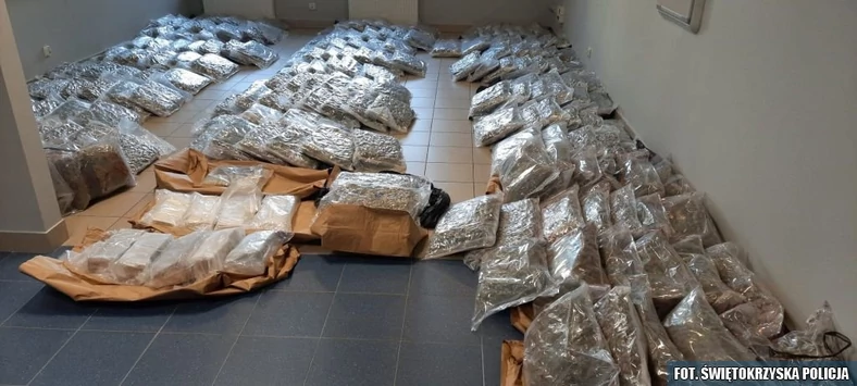 Gdynia. Policja odkryła ogromną ilość narkotyków w samochodzie ciężarowym. Ich wartość szacowana jest na 13 mln zł
