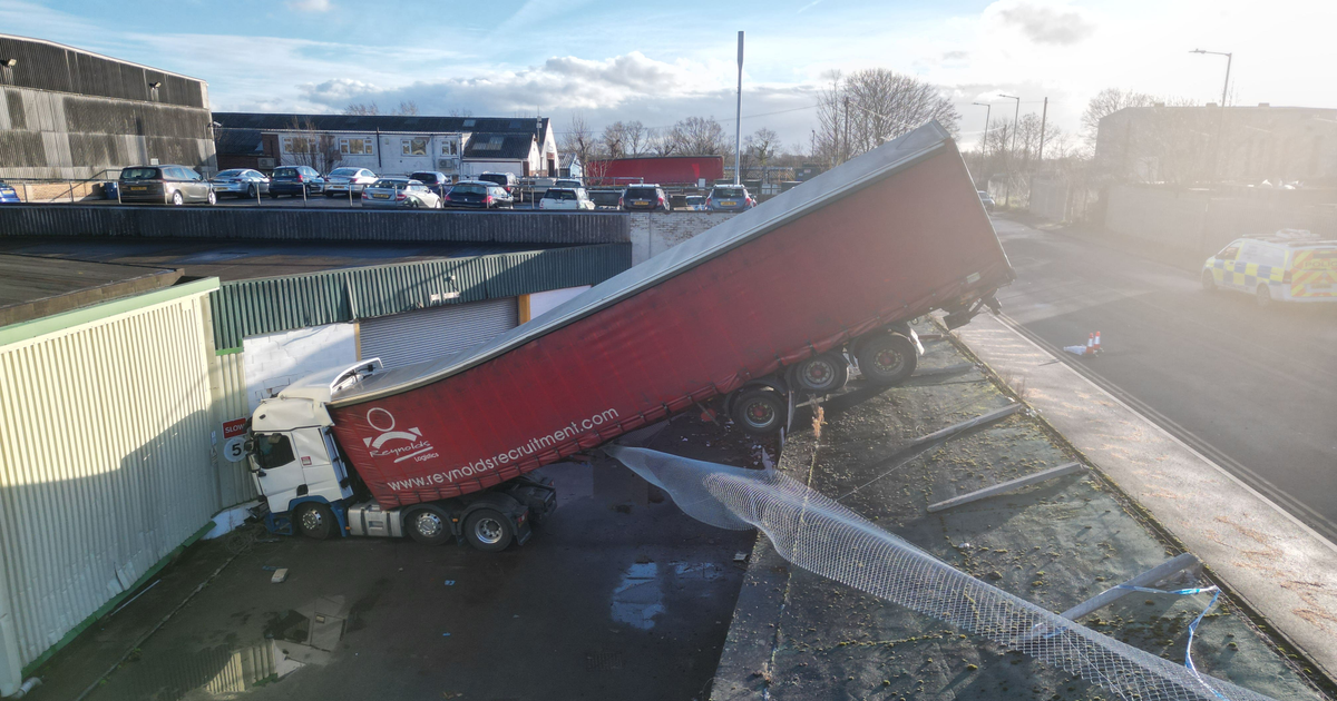 Lorry driver freed from wreckage after vehicle plunges down slope in Bilborough