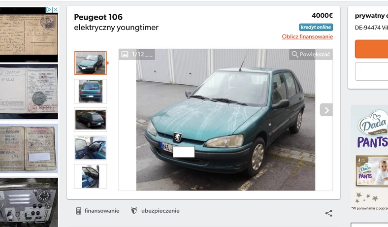 Elektryczny Peugeot 106