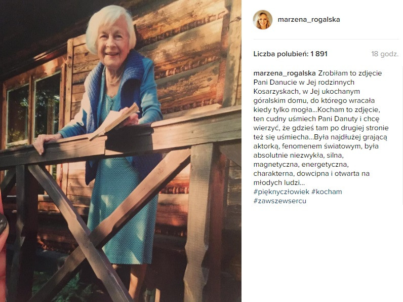 Marzena Rogalska żegna Danutę Szaflarską