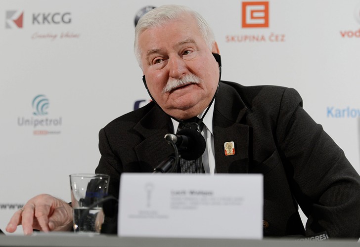 Lech Wałęsa na festiwalu w Karlowych Warach