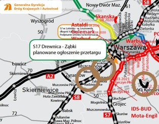 Wyjazd z Warszawy na południe trasą S7 ma nowego wykonawcę. GDDKiA podpisała umowę [MAPA]