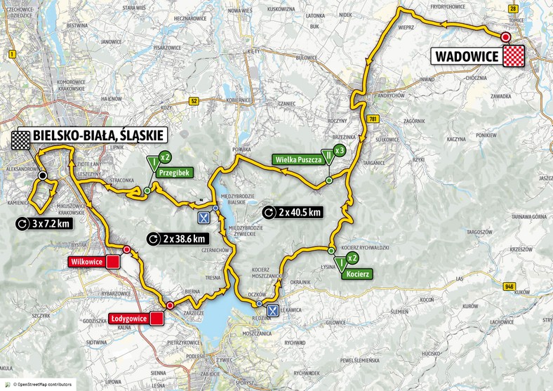 Trasa 3. etapu Tour de Pologne 2020 Kolarstwo Sport