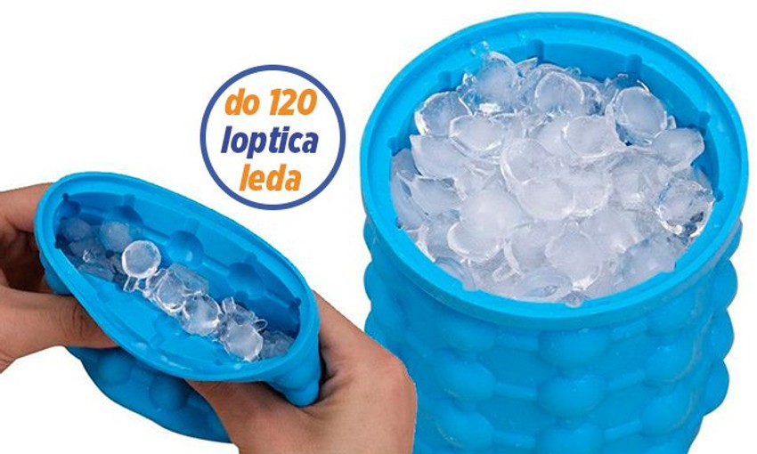 Silikonska posuda sa kockama leda