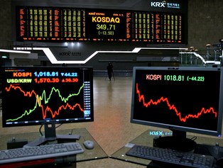 Giełdy w Azji lekko spadły przez konflikt między Koreami