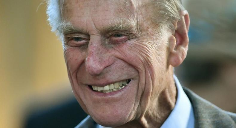 Britain's Prince Philip smiles during a 2014 meeting with members of the Royal College of Organists at Windsor Castle