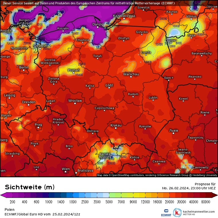 Prognoza widzialności w Polsce w poniedziałkowy wieczór