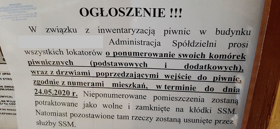 Ogłoszenie SSM