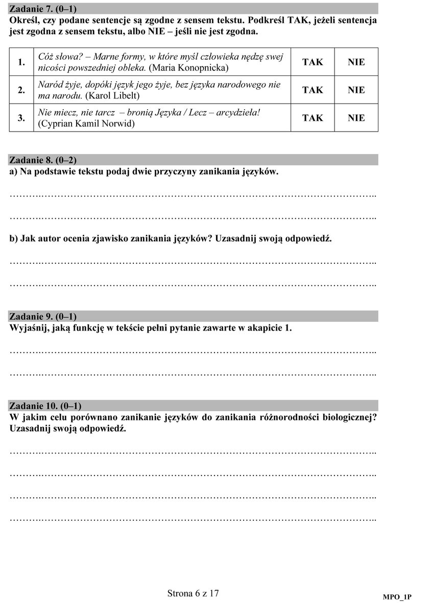 Matura 2017: język polski arkusze i odpowiedzi