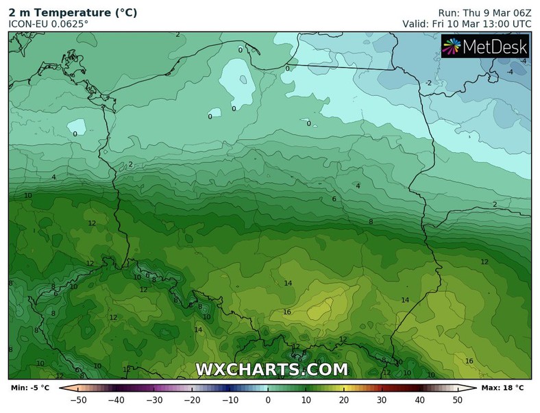 Na południu będzie prawie 20 st. C!