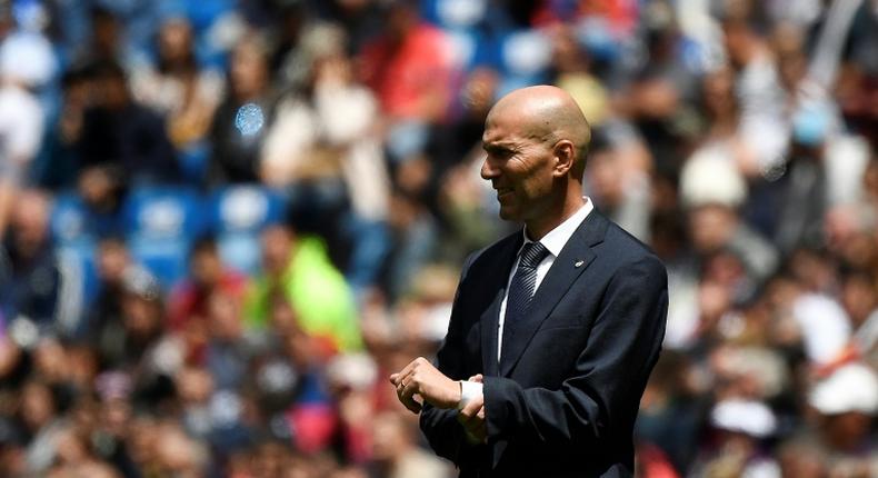 Real Madrid coach Zinedine Zidane, pictured May 19, 2019, has left the Spanish giants' pre-season training camp in Montreal after the death of his brother, the club has said