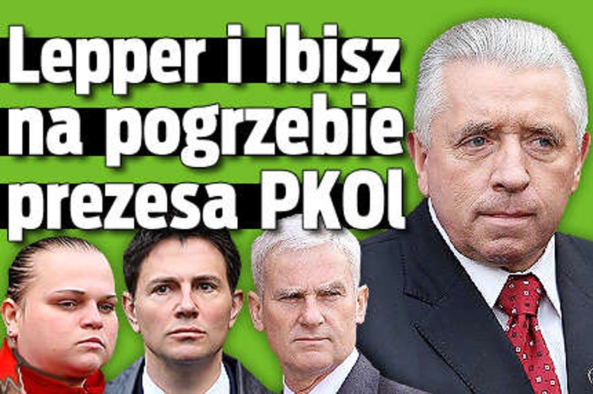 Lepper i Ibisz na pogrzebie prezesa PKOl