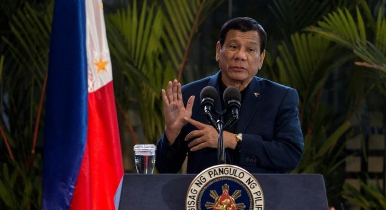 Duterte imposed martial law on Tuesday across the southern region of Mindanao in response to militants going on a deadly rampage through a city in the south and flying the black flags of the Islamic State group