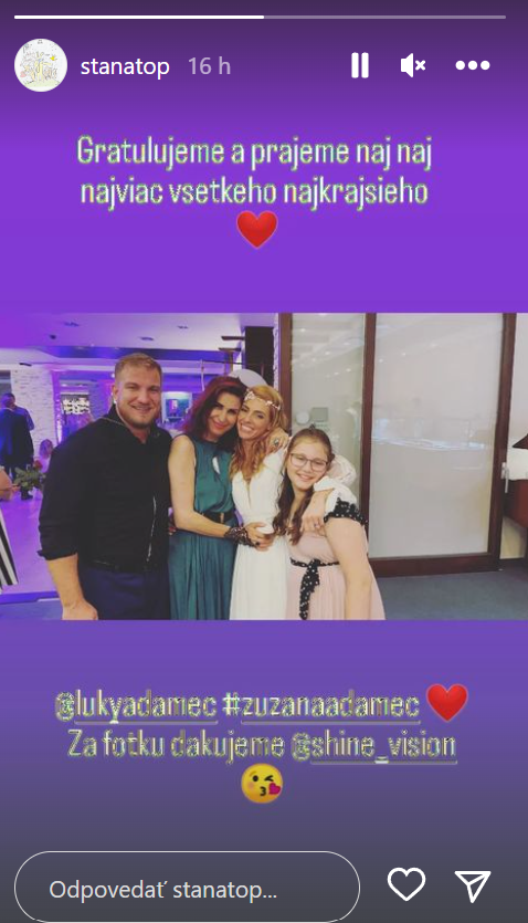 Lukáš Adamec sa oženil. 