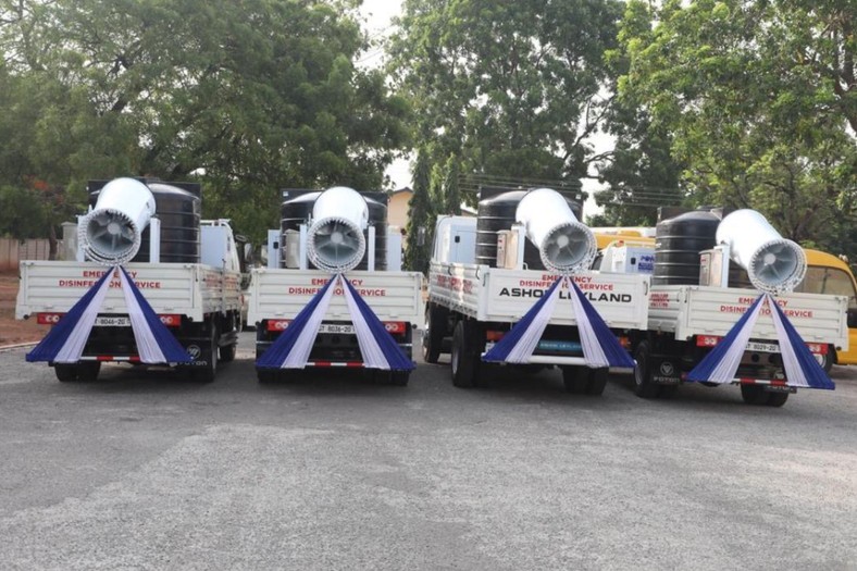 Equipment that will be used for the fumigation and disinfection of the SHSs