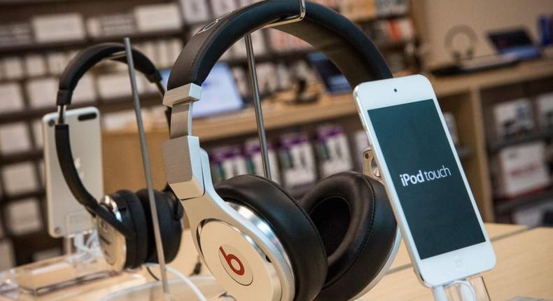 Beats Headphones being sold alongside an Apple iTouch in a US store