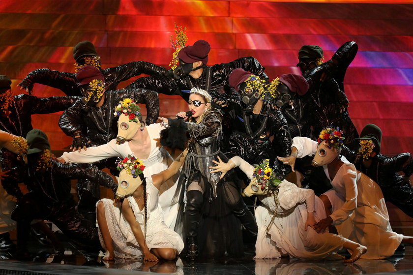 Madonna podczas występu na finale Eurowizji 2019