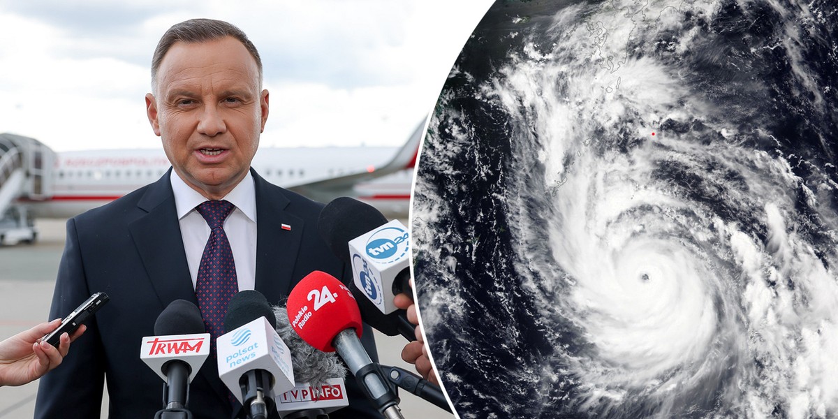 Andrzej Duda odwołał wizytę w Korei z powodu tajfunu. 