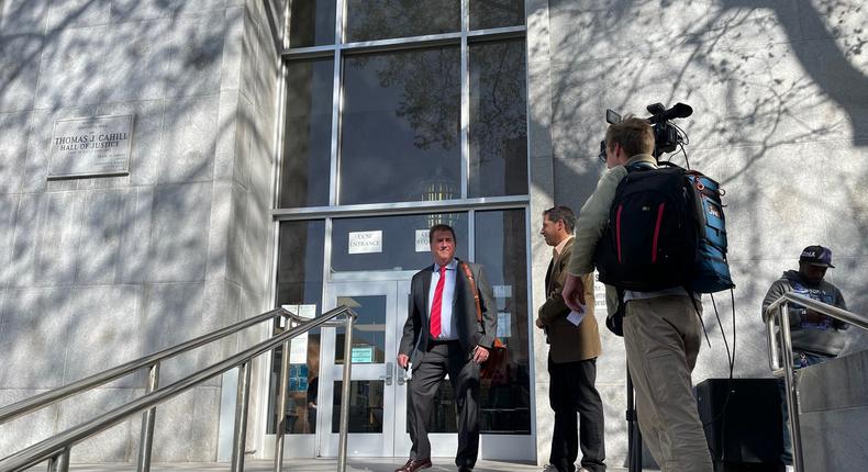 Attorney Robert Canny, who stood in for his sister Paula Canny, outside the San Francisco courthouse at 850 Bryant Street on Friday.Lloyd Lee/Insider.