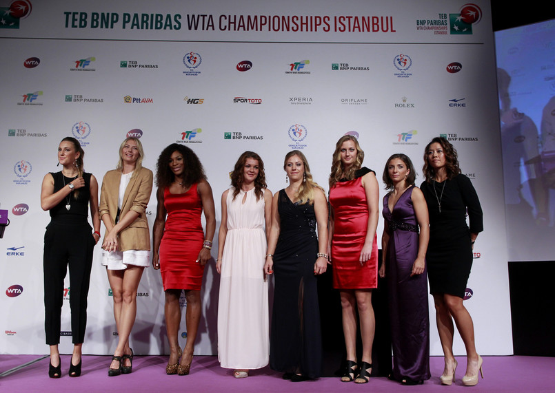 Wiktoria Azarenka, Maria Szarapowa, Serena Williams, Agnieszka Radwanska, Angelique Kerber, Petra Kvitova, Sara Errani i Li Na