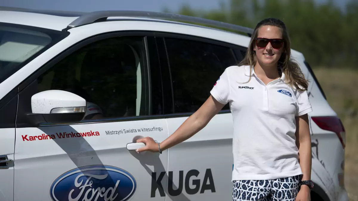 Mistrzowie kitesurfingu: Karolina Winkowska i Victor Borsuk w Fordach Kuga