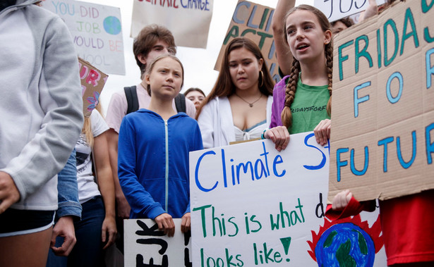 Greta Thunberg na czele manifestacji pod Białym Domem