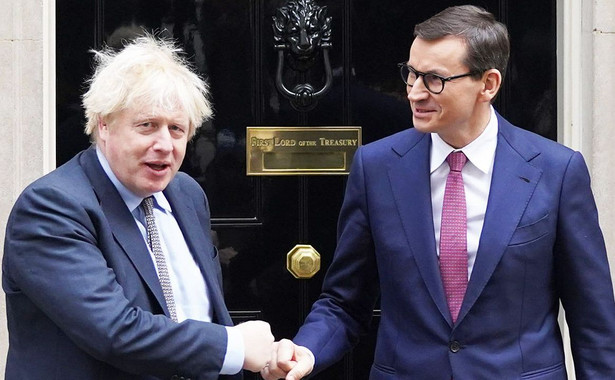 Boris Johnson i Mateusz Morawiecki