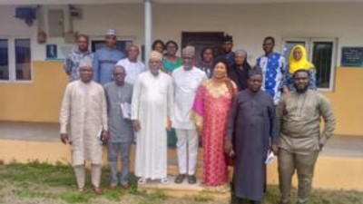 Kogi Commissioner for Education, Science and Technology, Wemi Jones, in a group photograph with AGILE Committee Members in Lokoja on Monday, 26 June 2023.