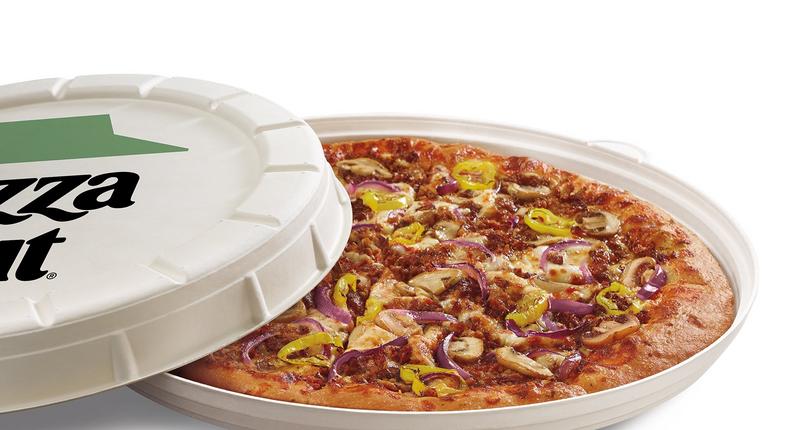 Pizza Hut Zume Round Box with Garden Specialty Pizza